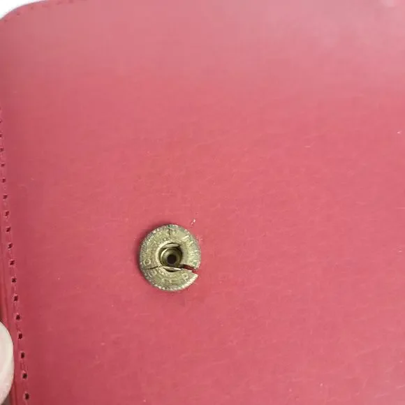 NIB COACH Vintage 4886 Continental Clutch Wallet Red Leather Kiss Lock Framed - Picture 10 of 10